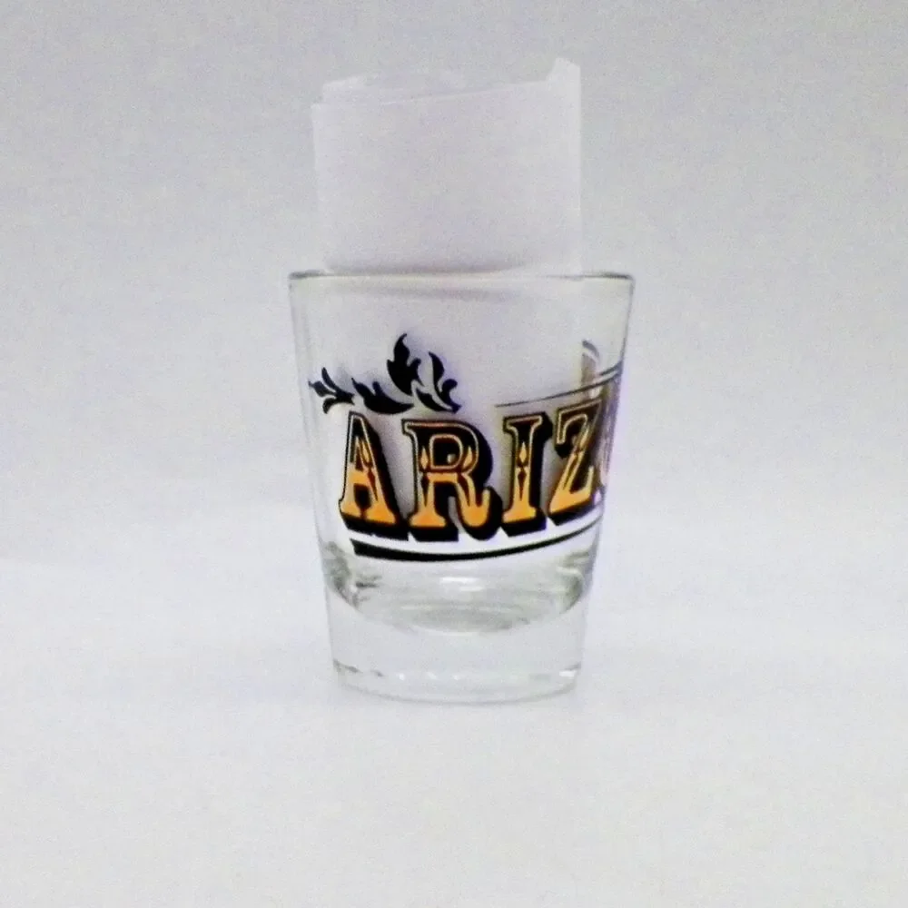 Arizona State Shot Glass Souvenir Gold & Black